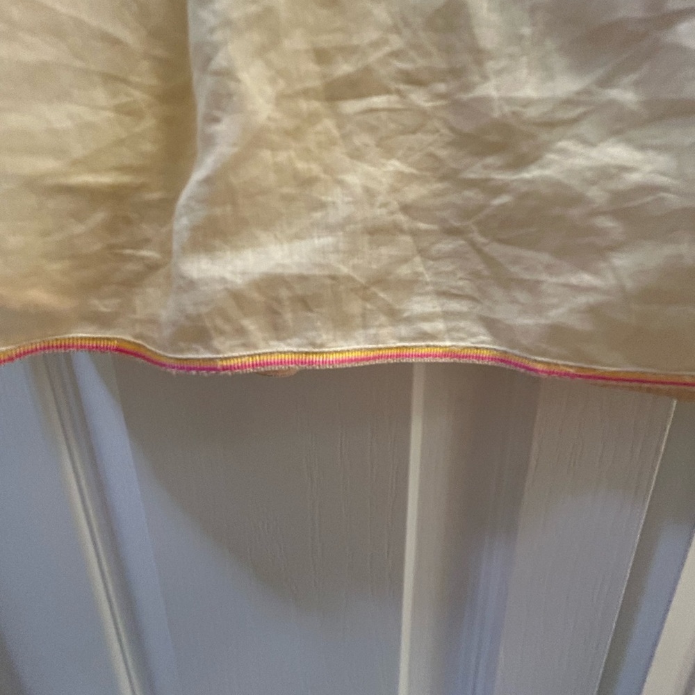 J. Crew Cream A-Line Pleated Skirt Cotton size 6 - Picture 2 of 3
